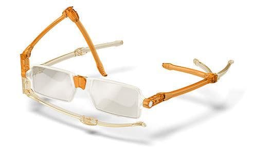 Squarefold Compact Reading Glasses - Orange Ochre