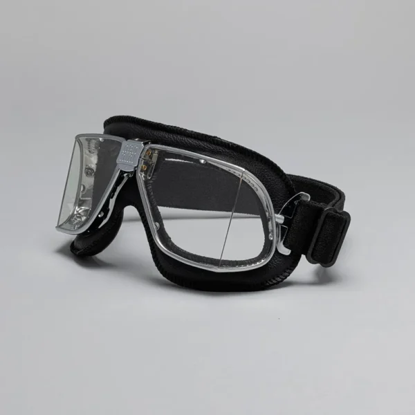 Custom Motorcycle Goggles Chrome Black Clear SL