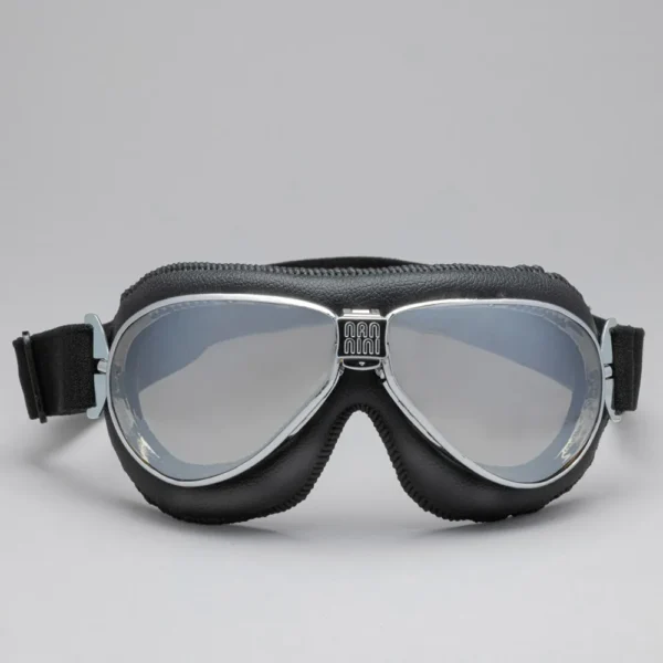TT Goggles Chrome Finish + Black Leather